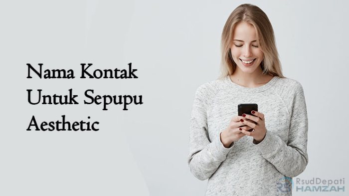 Nama Kontak Untuk Abang Aesthetic